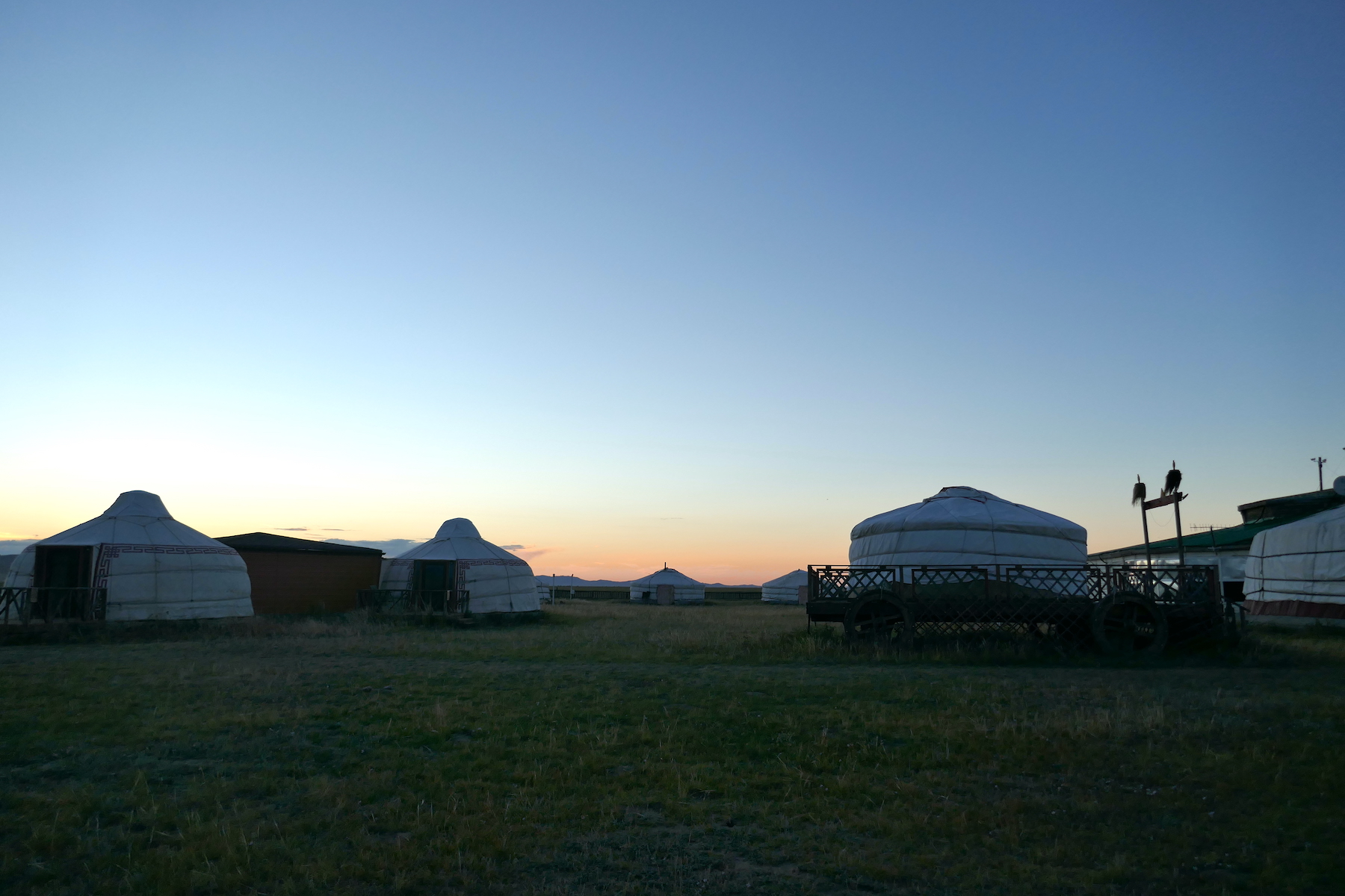 Ger Camp in der Steppe in Kharkhorin