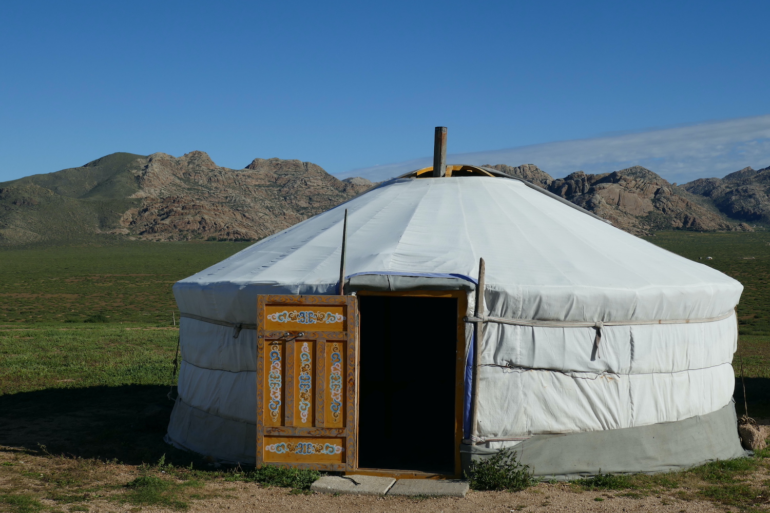 Mongolische Jurte in der Mittelgobi Mongolei Reisen