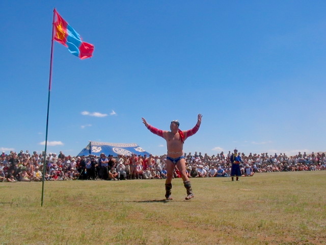 Adlertanz Ringer Naadam Festival Mongolei
