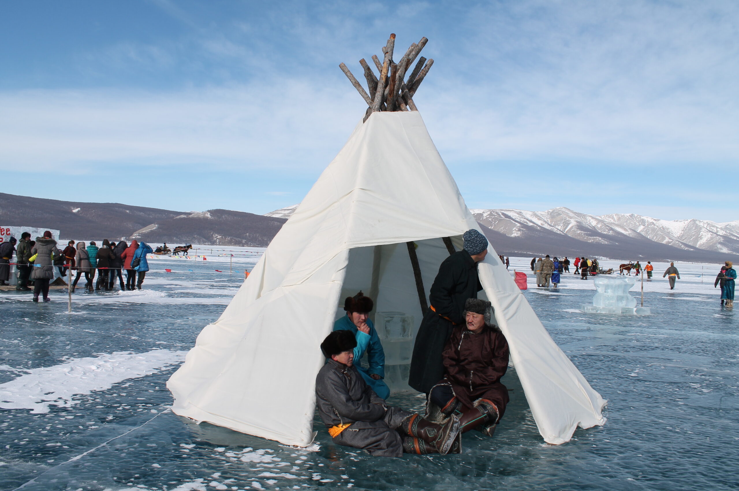 Eisfestival - Tsaatan auf dem Khuvsgulsee