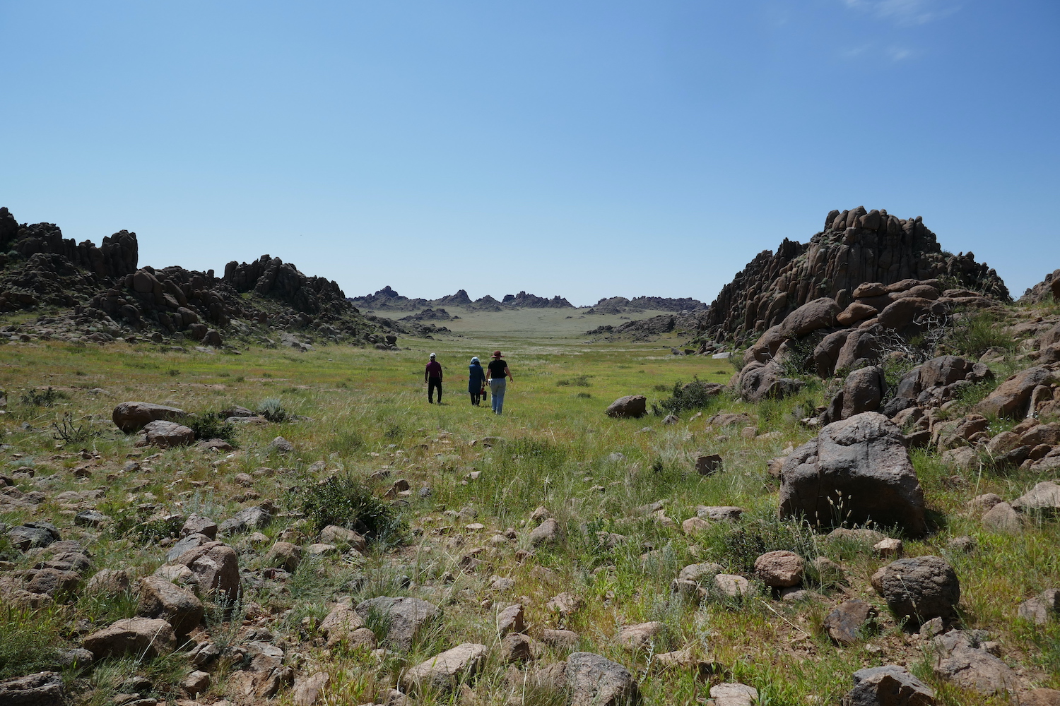 Wanderung mit Nomadenfamilie